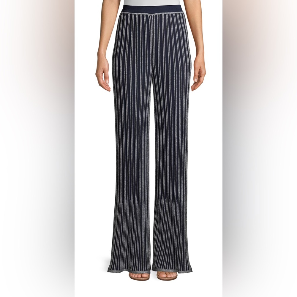 Missoni Navy and Silver Striped pants size 44 NWT